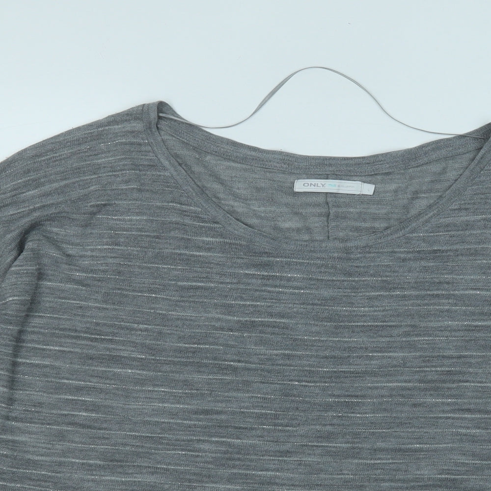 Womens UK Size L Only Grey Pullover Jumper