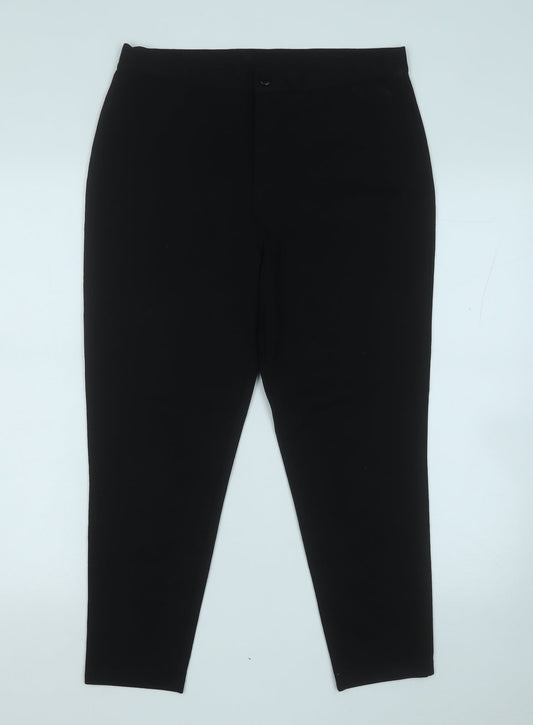 Womens UK Size 14 ASOS Regular Fit  Black Trousers