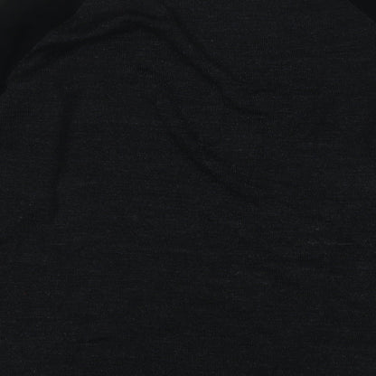 Brave Soul Mens Black Round Neck  Acrylic Pullover Jumper Size M