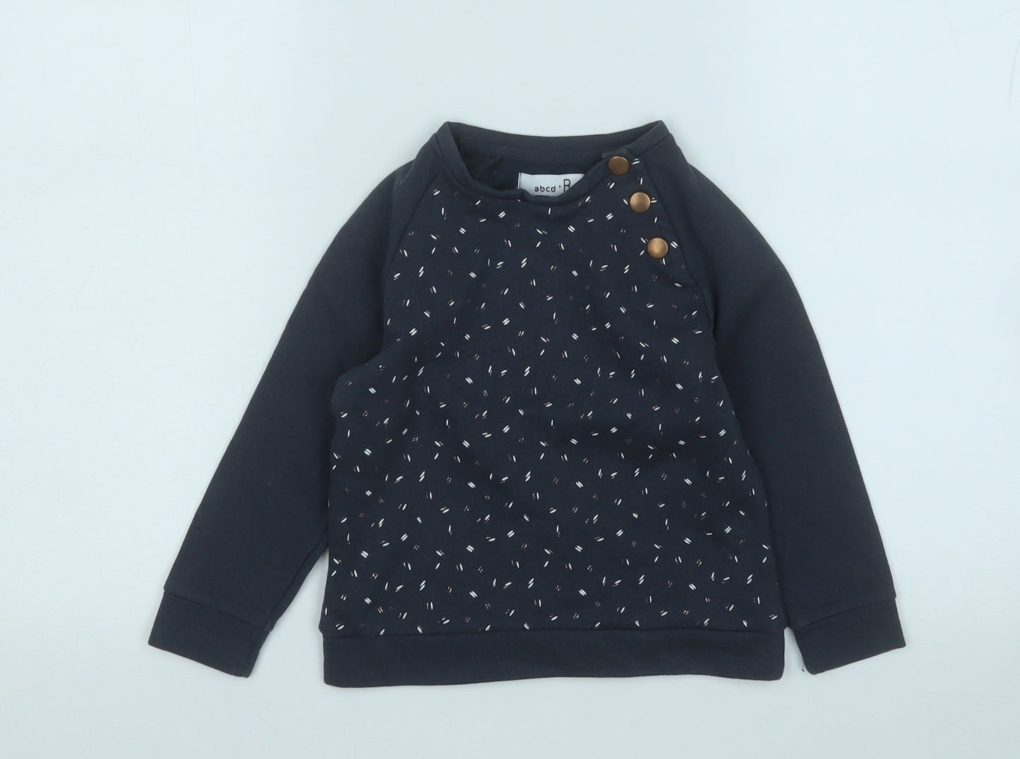 abcd Girls Blue Geometric Cotton Pullover Sweatshirt Size 5 Years