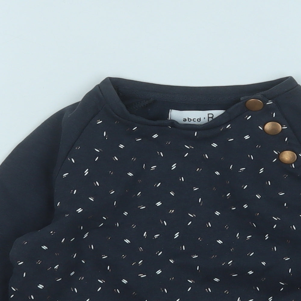 abcd Girls Blue Geometric Cotton Pullover Sweatshirt Size 5 Years