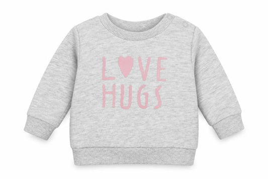 Primark Girls Grey  Cotton Pullover Jumper Size 0-3 Months   - Love Hugs