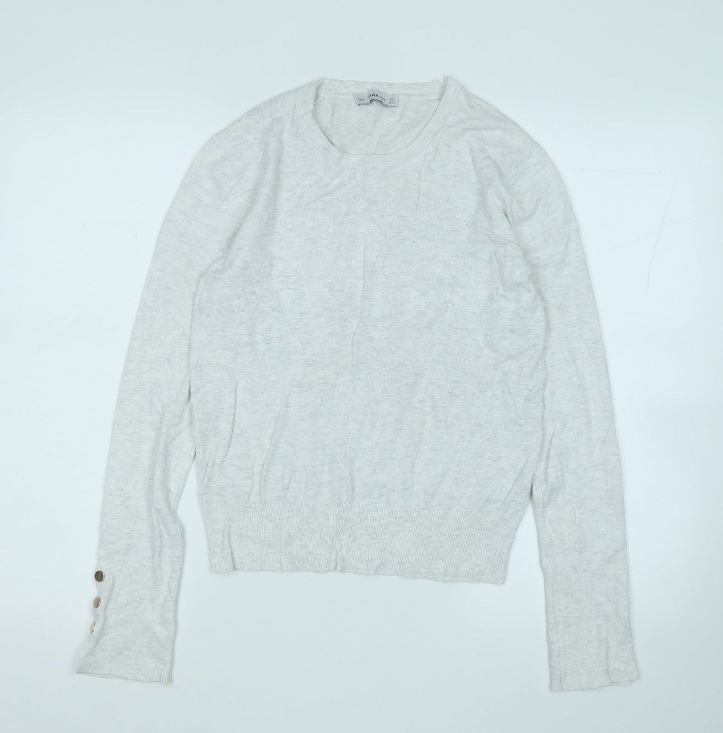 Womens UK Size L Zara Grey Pullover Jumper