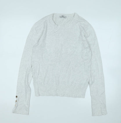 Womens UK Size L Zara Grey Pullover Jumper