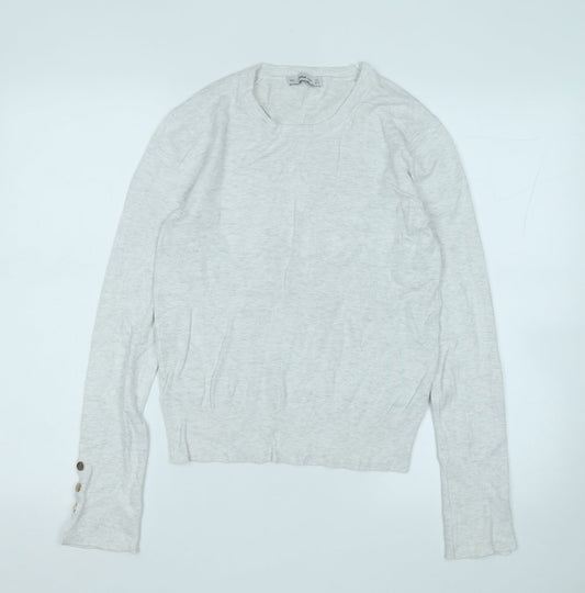 Womens UK Size L Zara Grey Pullover Jumper