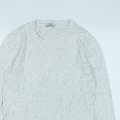 Womens UK Size L Zara Grey Pullover Jumper