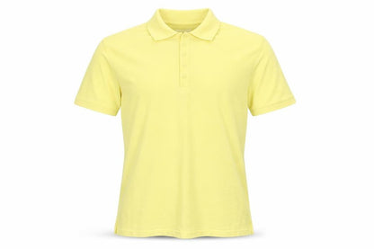 Dunnes Mens Yellow  Cotton  Polo Size S Collared Button