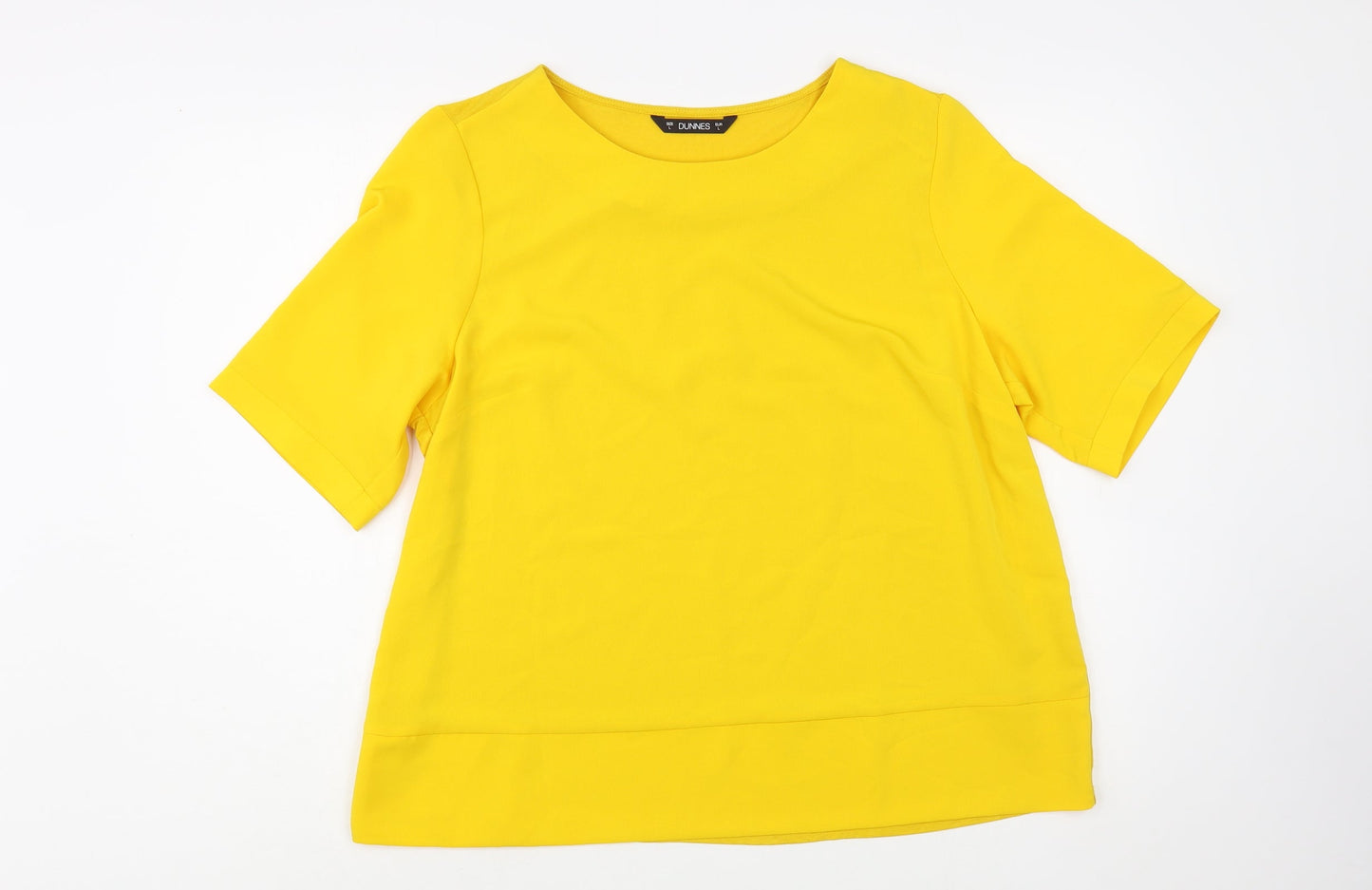 Womens UK Size L Dunnes Stores Yellow Basic Blouse