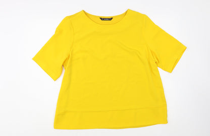 Womens UK Size L Dunnes Stores Yellow Basic Blouse