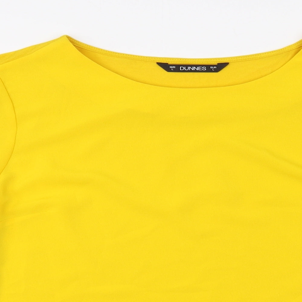 Womens UK Size L Dunnes Stores Yellow Basic Blouse