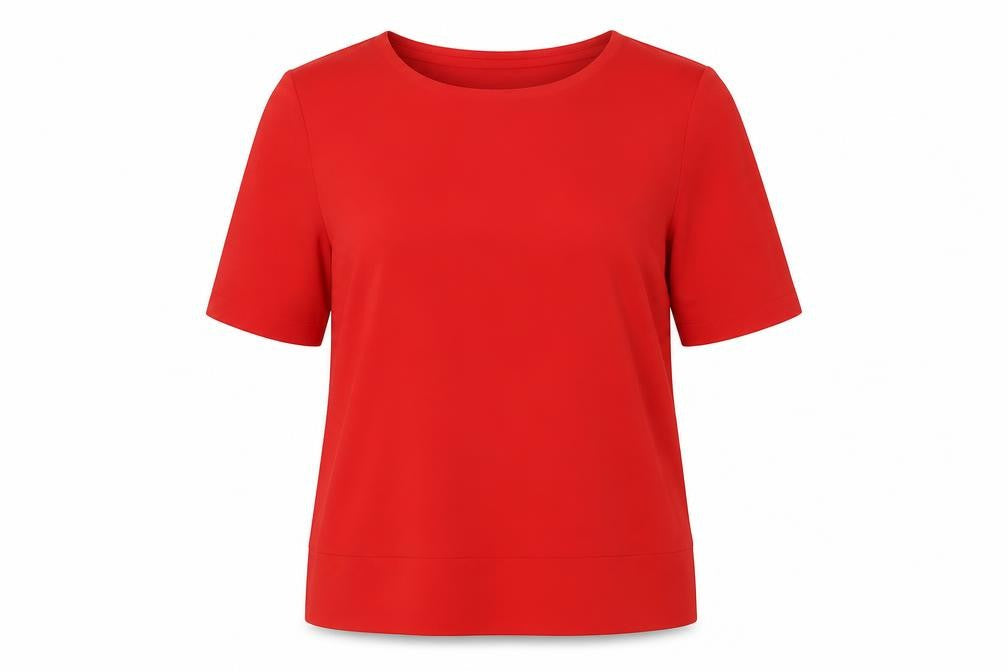 Womens UK Size L Dunnes Stores Red Basic Blouse