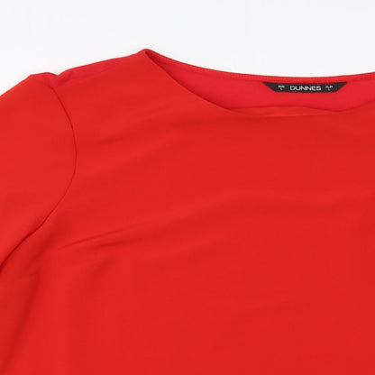 Womens UK Size L Dunnes Stores Red Basic Blouse