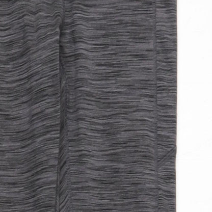 Preworn Womens Grey Striped Polyester Compression Leggings Size XS L29 in Regular