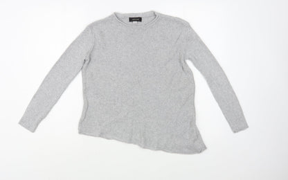 River Island Girls Grey Crew Neck  Acrylic Pullover Jumper Size 9-10 Years  Pullover