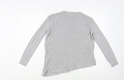River Island Girls Grey Crew Neck  Acrylic Pullover Jumper Size 9-10 Years  Pullover