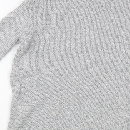 River Island Girls Grey Crew Neck  Acrylic Pullover Jumper Size 9-10 Years  Pullover