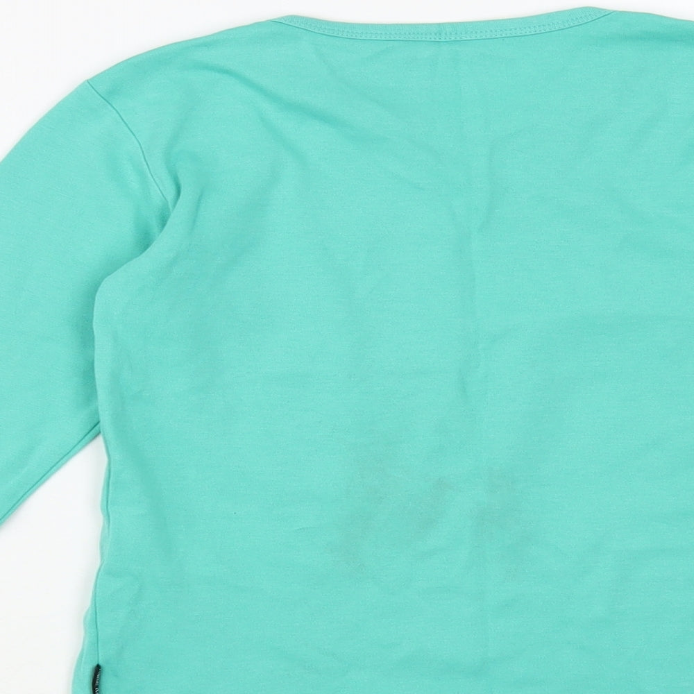 Name It  Boys Green  Cotton Pullover T-Shirt Size 7-8 Years Crew Neck Pullover