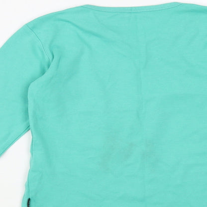 Name It  Boys Green  Cotton Pullover T-Shirt Size 7-8 Years Crew Neck Pullover