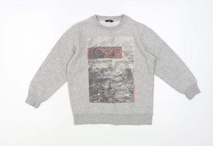 George Girls Grey  Cotton Pullover Sweatshirt Size 6-7 Years  Pullover - Tokyo