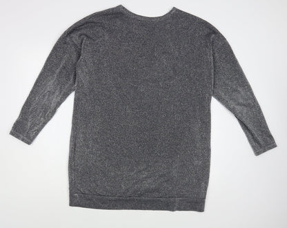 Womens UK Size 14 NEXT Silver Pullover Jumper