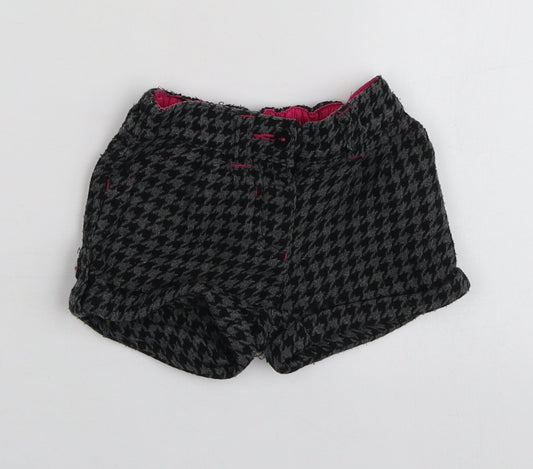 Dunnes Stores Girls Black Herringbone Polyester Capri Trousers Size 9-12 Months   - Shorts Girl