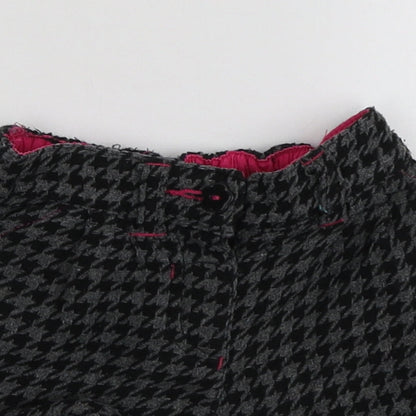 Dunnes Stores Girls Black Herringbone Polyester Capri Trousers Size 9-12 Months   - Shorts Girl