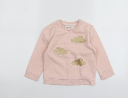 Abcd R Girls Pink Geometric Polyester Cape Sweatshirt Size 5 Years