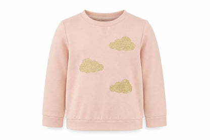 Abcd R Girls Pink Geometric Polyester Cape Sweatshirt Size 5 Years