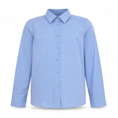 Marks & Spencer Boys Blue  Polyester Basic Button-Up Size 11-12 Years Collared