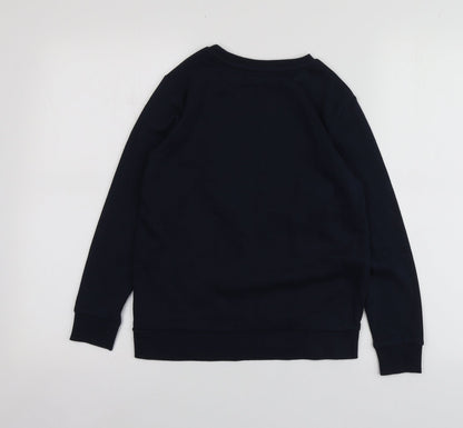 Dunnes Stores Boys Blue Geometric Cotton Pullover Sweatshirt Size 8-9 Years   - Santa Hoodie
