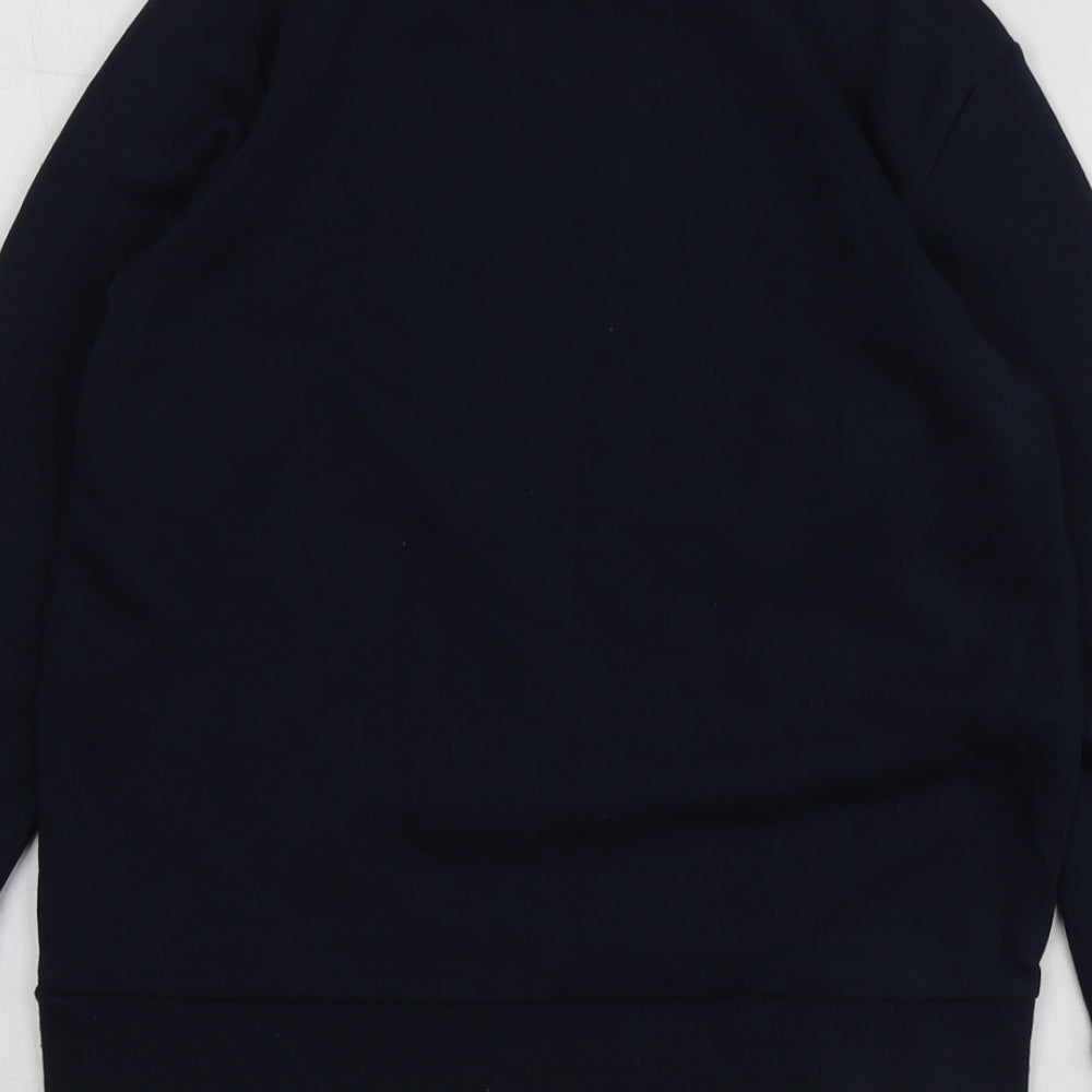 Dunnes Stores Boys Blue Geometric Cotton Pullover Sweatshirt Size 8-9 Years   - Santa Hoodie