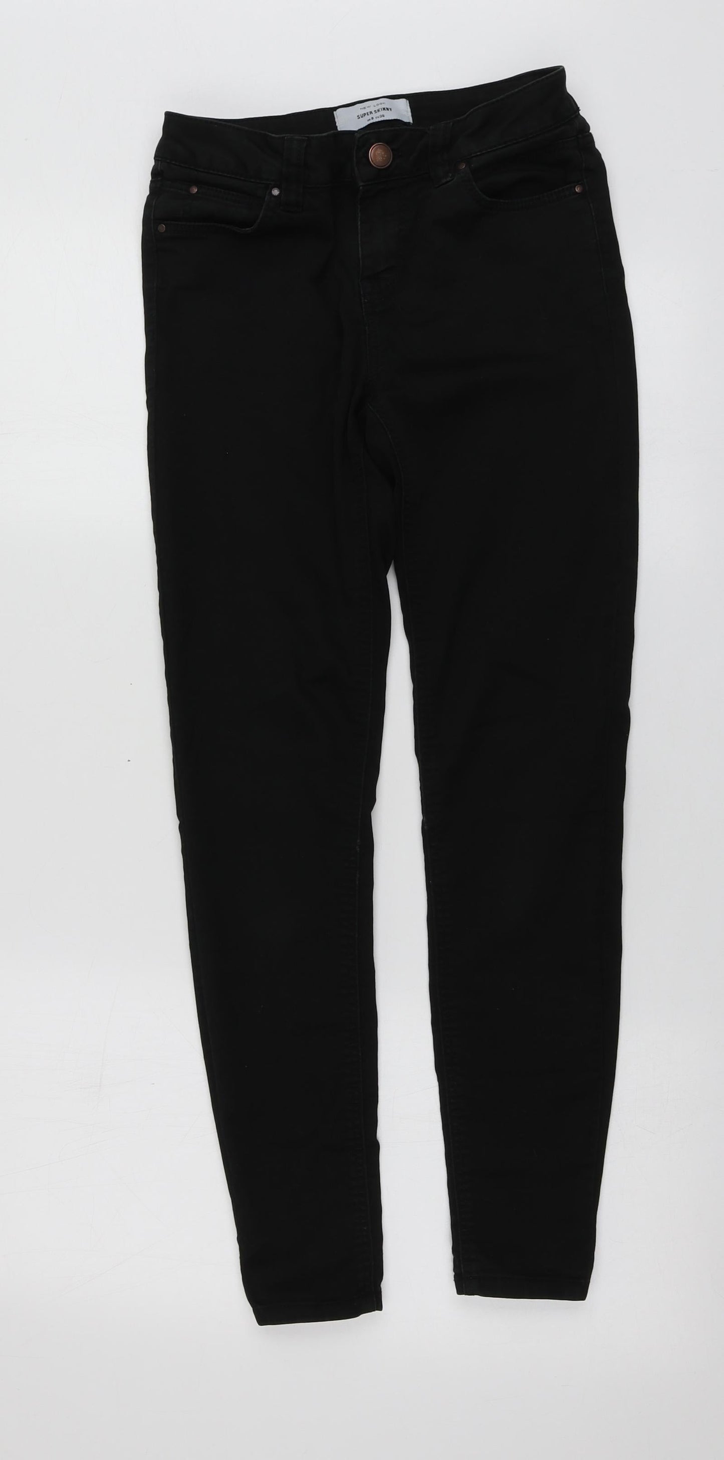 New Look Womens Black  Cotton Skinny Jeans Size 8 L27 in Regular