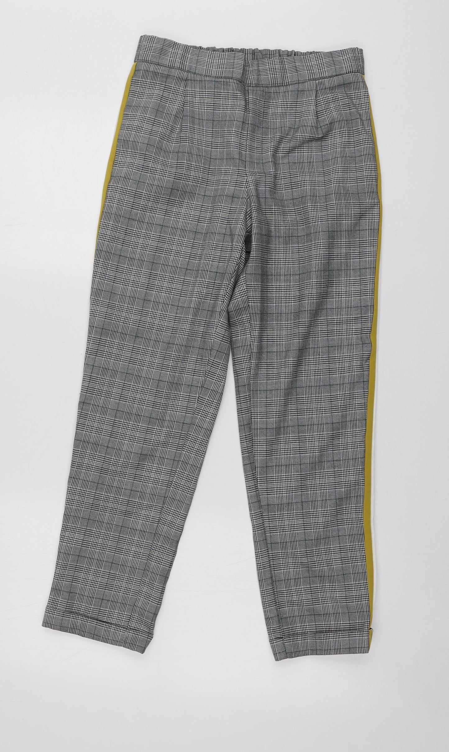 Womens UK Size XS Zara Regular Fit Chino Grey Trousers