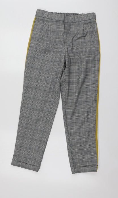 Womens UK Size XS Zara Regular Fit Chino Grey Trousers