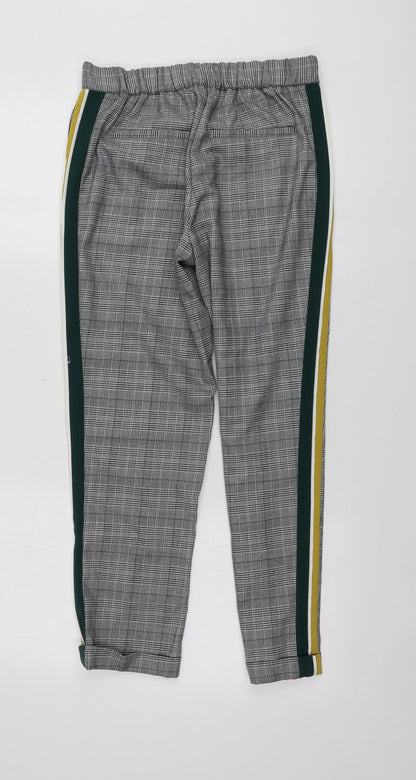 Womens UK Size XS Zara Regular Fit Chino Grey Trousers