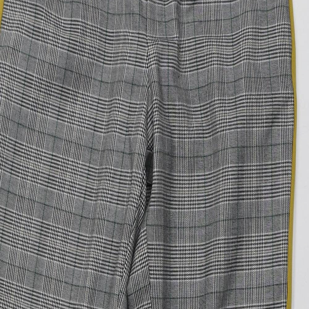 Womens UK Size XS Zara Regular Fit Chino Grey Trousers