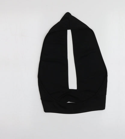 SheIn Womens Black  Polyester Basic T-Shirt Size S V-Neck