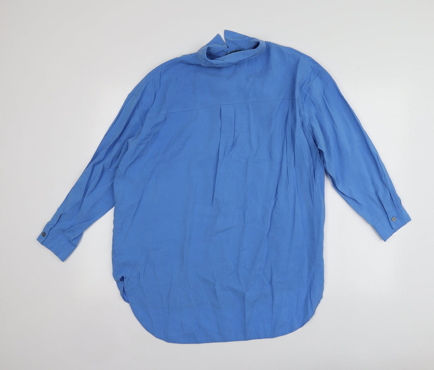 Womens UK Size 8 New Look Blue Basic Button-Up