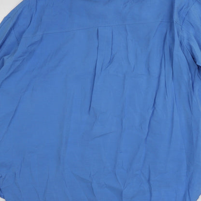 Womens UK Size 8 New Look Blue Basic Button-Up