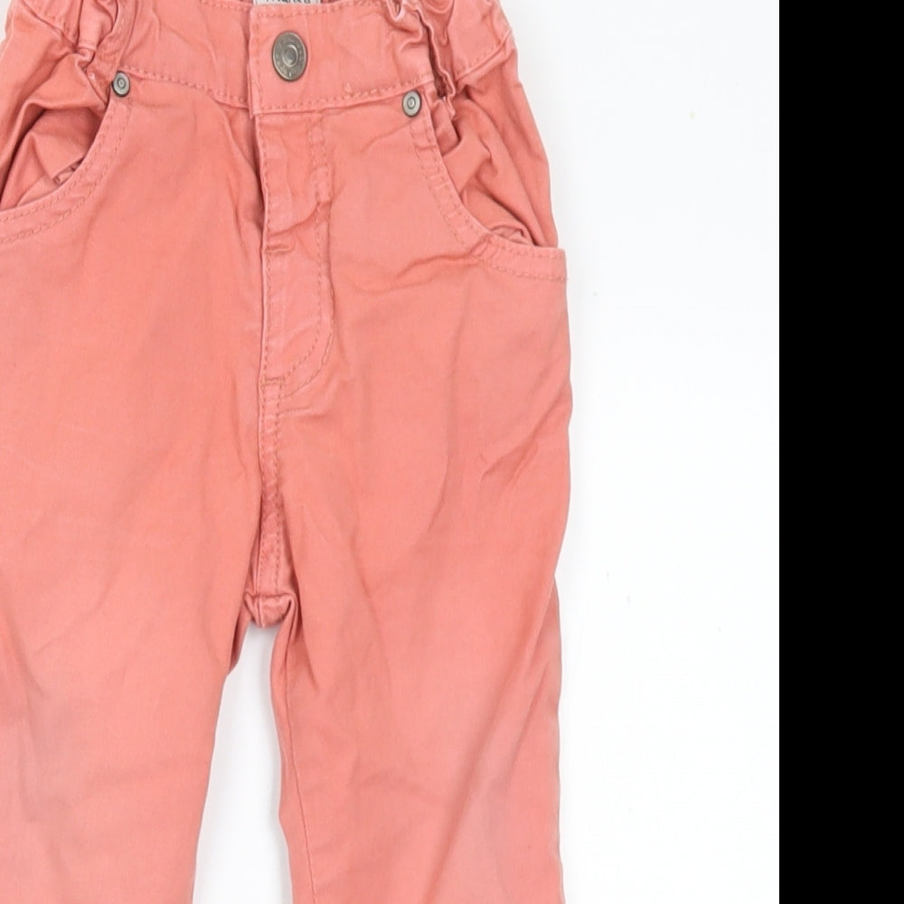 Marese Girls Pink  Cotton Capri Jeans Size 18-24 Months  Button