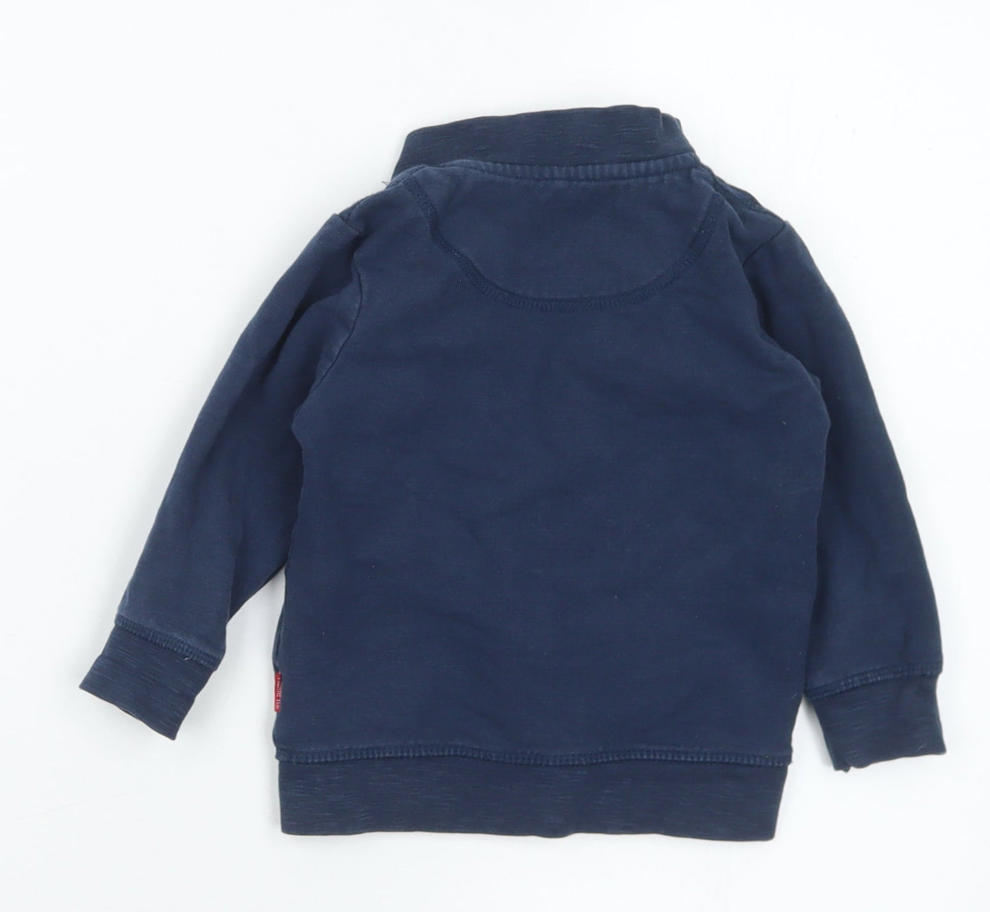 name it Boys Blue  Cotton Full Zip Jumper Size 9-12 Months