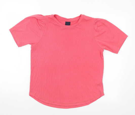 Womens UK Size S Luxzuz Pink Basic T-Shirt