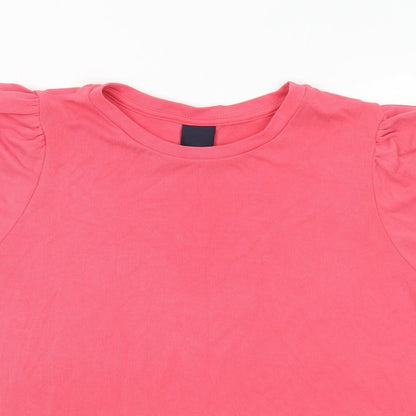 Womens UK Size S Luxzuz Pink Basic T-Shirt