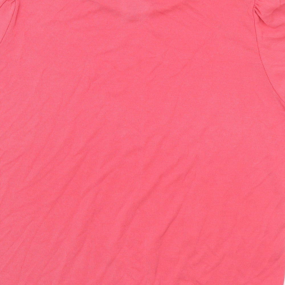 Womens UK Size S Luxzuz Pink Basic T-Shirt