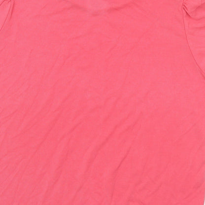 Womens UK Size S Luxzuz Pink Basic T-Shirt