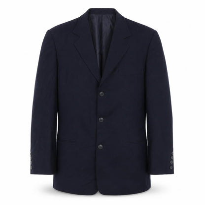James Fashion Mens Blue  Polyester Jacket Suit Jacket Size 36