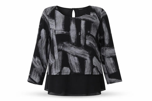 Womens UK Size M Luca Vanucci Black Tunic Jumper