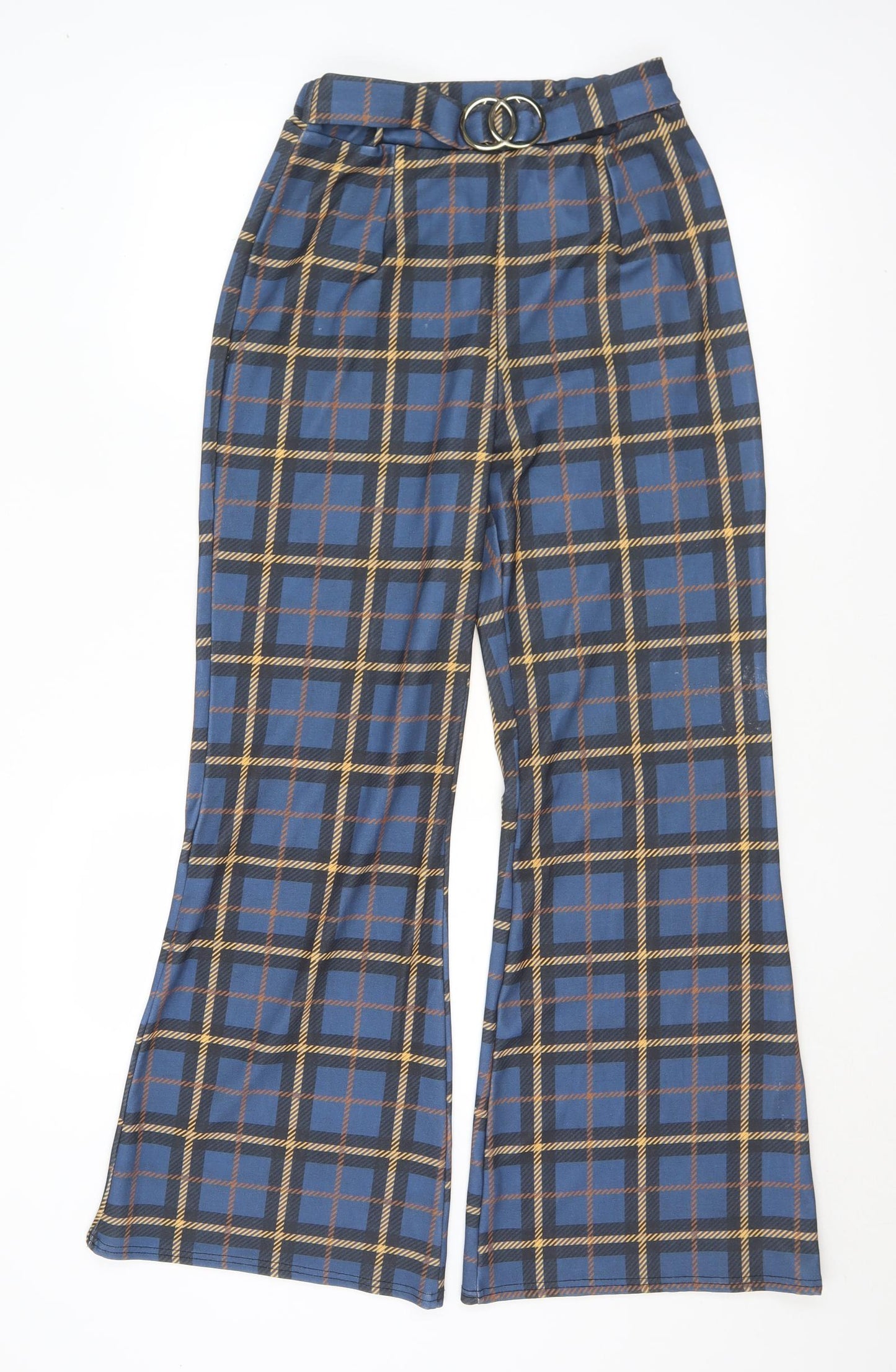 Chemistry Womens Multicoloured Plaid Polyester Trousers  Size 25 in L31 in Regular