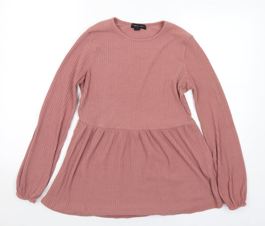 Womens UK Size 10 New Look Pink Tunic Jumper