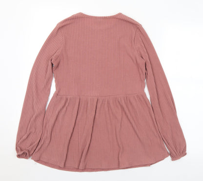 Womens UK Size 10 New Look Pink Tunic Jumper